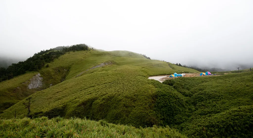 有人在天池露營