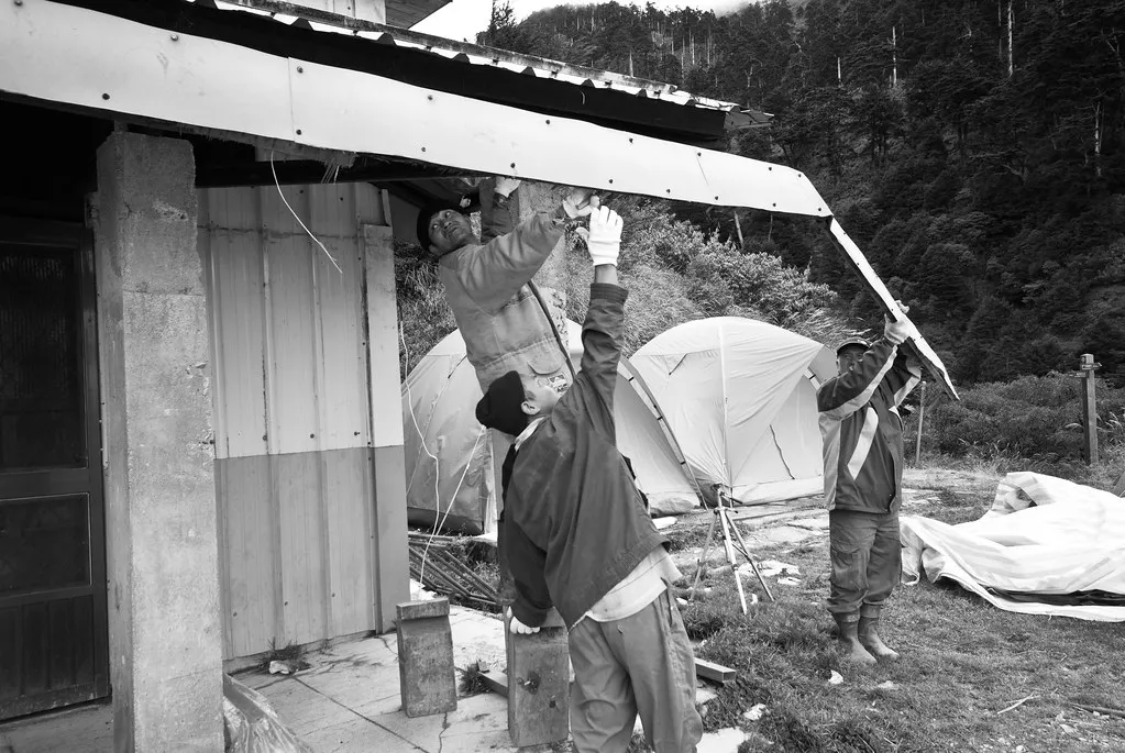 回到天池山莊後,這邊已經要拆除了